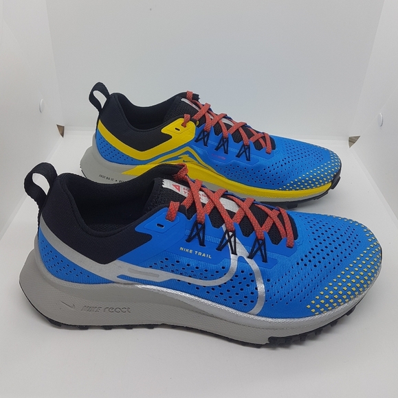 NWB Nike DJ6159-401 React Pegasus Trail 4 Blue Sneakers Sz M8/W9.5 - Picture 5 of 9